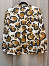 SIZE L EMILY MCCARTHY WHT BLK MSTRD TAN Tops