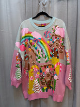 SIZE L QUEEN OF SPARKLES PINK GRAY Dress