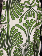 SIZE XL TINA STEPHENS GREEN WHITE Dress