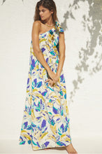 SIZE L ANTHROPOLOGIE BLUE YELLOW Dress