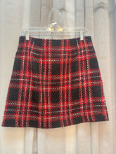 SIZE 4 LOFT RED BLK WHT Skirt