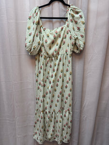 SIZE M MARY SQUARE GRN MLTCLR Dress – AnotherDebut