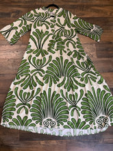 SIZE XL TINA STEPHENS GREEN WHITE Dress