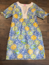 SIZE 14 Lilly Pulitzer BLUE YELLOW Dress