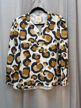 SIZE L EMILY MCCARTHY WHT BLK MSTRD TAN Tops
