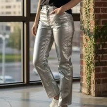 SIZE 6 ABERCROMBIE Silver Jeans