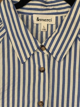 SIZE L &MERCI BLUE WHITE Tops