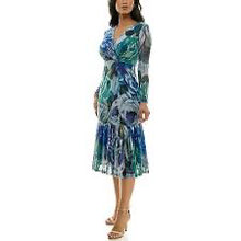 SIZE 4 MAISON TARA BLUE GREEN Dress